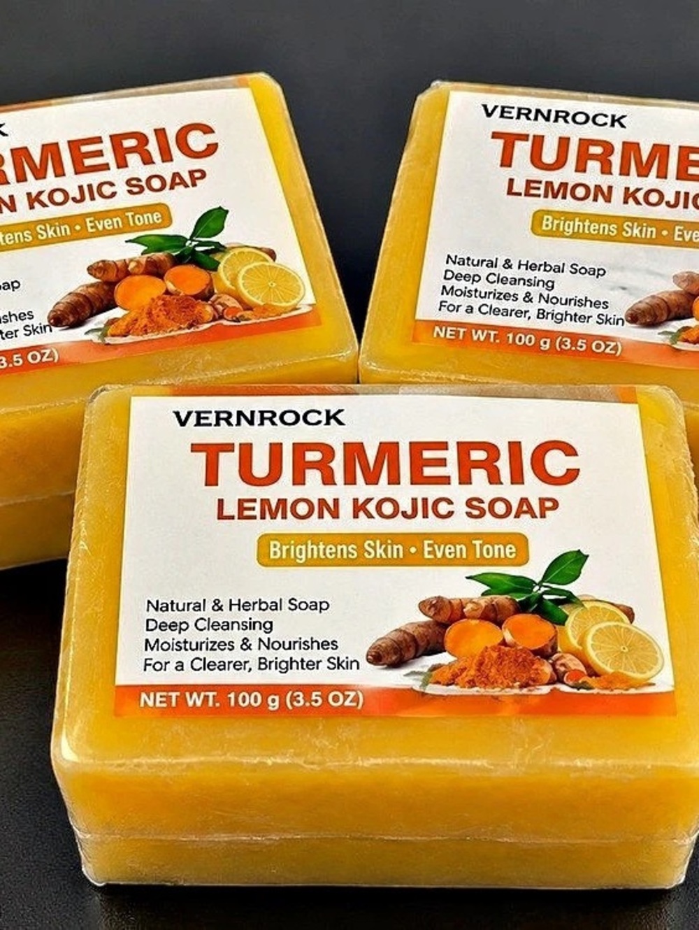 Vernrock Turmeric Lemon Kojic Soap NWT